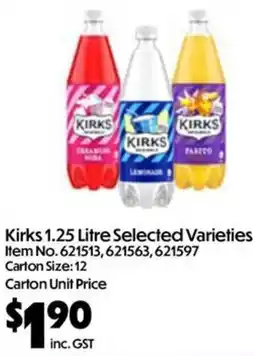 Campbells Wholesale Kirks 1.25 Litre Selected Varieties offer