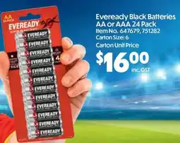 Campbells Wholesale Eveready Black Batteries offer