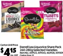 Campbells Wholesale Darrell Lea Liquorice Share Pack offer
