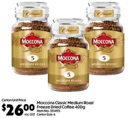Campbells Wholesale Moccona Classic Medium Roast Freeze Dried Coffee offer