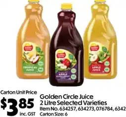 Campbells Wholesale Golden Circle Juice 2 Litre Selected Varieties offer