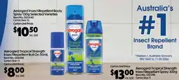 Campbells Wholesale Aerogard Insect Repellent Body Spray offer