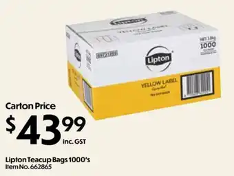 Lipton Teacup Bags