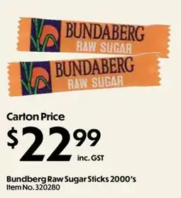 Campbells Wholesale Bundaberg Raw Sugar Sticks 2000's offer