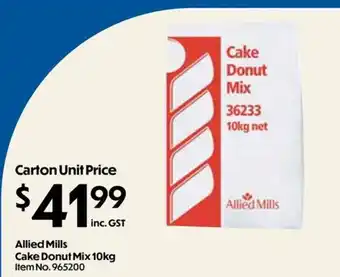 Cake Donut Mix Allied Mills