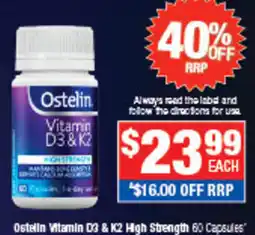 Direct Chemist Outlet Ostelin Vitamin D3 & K2 High Strength offer