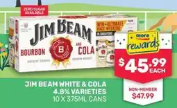 SipnSave Jim Beam White & Cola Varieties offer
