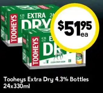 Tooheys Extra Dry 4.3% Bottles