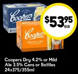 Drakes Coopers Dry 4.2% or Mild Ale 3.5% offer