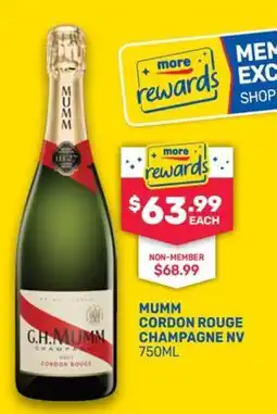 SipnSave G.H. Mumm Cordon Rouge Champagne NV offer