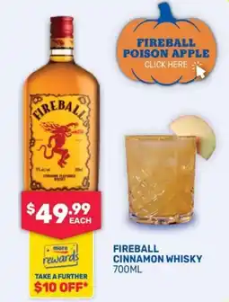 SipnSave Fireball Cinnamon Whisky offer