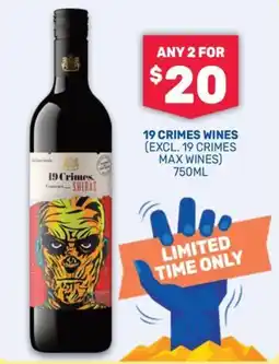 SipnSave 19 Crimes Shiraz offer