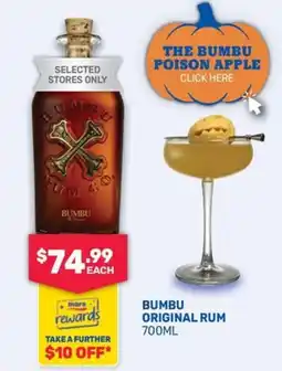 SipnSave Bumbu Original Rum offer