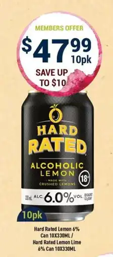Liquor Legends Hard Rated Alcoholic Lemon offer