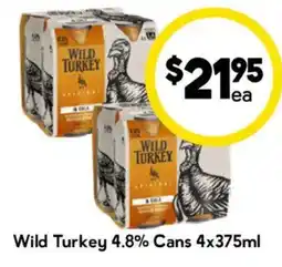 Drakes Wild Turkey 4.8% Cans offer