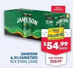 SipnSave Jameson 6.3% Varieties offer