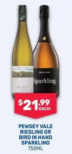 SipnSave Pewsey Vale Riesling or Bird in Hand Sparkling offer