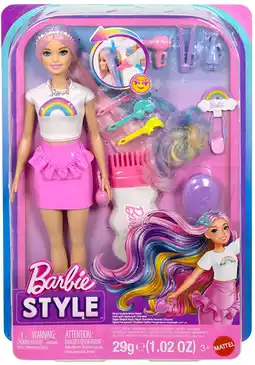 Target Barbie Rainbow Sparkle Hair Doll with Extra-Long Hair and Accessories offer