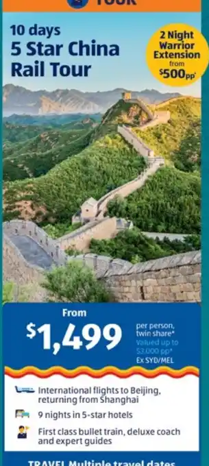 5 Star China Rail Tour