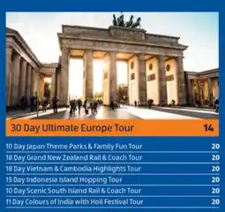 ALDI 30 Day Ultimate Europe Tour offer