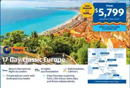 ALDI 17 Day Classic Europe offer