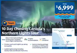 ALDI Tours Canada 10 Day Chasing Canada's Northern Lights Tour offer