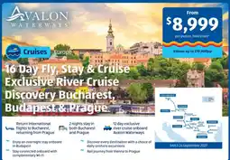 ALDI 16 Day Fly, Stay & Cruise Exclusive River Cruise Discovery Bucharest, Budapest & Prague offer