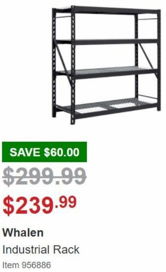 Costco Whalen Industrial Rack offer