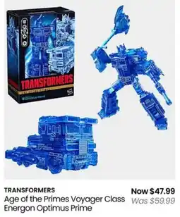 Myer Transformers Age of the Primes Voyager Class Energon Optimus Prime offer