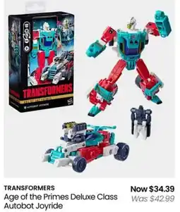 Myer Transformers Age of the Primes Deluxe Class Autobot Joyride offer