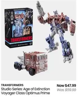 Myer Transformers Studio Series: Age of Extinction Voyager Class Optimus Prime offer