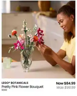 Myer LEGO BOTANICALS Pretty Pink Flower Bouquet offer