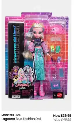 Myer MONSTER HIGH Lagoona Blue Fashion Doll offer