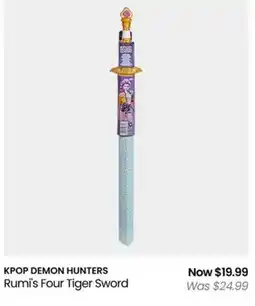 Myer KPop Demon Hunters Rumi's Four Tiger Sword offer