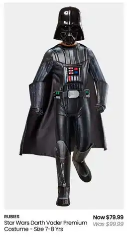 Myer RUBIES Star Wars Darth Vader Premium Costume offer