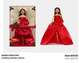 Myer BARBIE SIGNATURE Holiday Barbie Latina offer