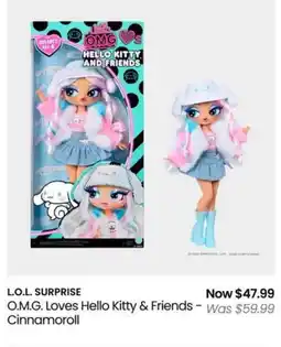 Myer L.O.L. SURPRISE O.M.G. Loves Hello Kitty & Friends - Cinnamoroll offer