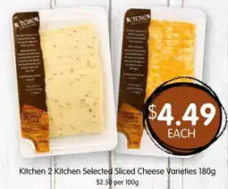 Spudshed Kitchen 2 Kitchen Selected Sliced Cheese Varieties offer