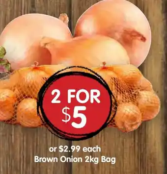 Brown Onion 2kg Bag