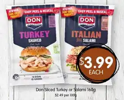 Spudshed Don Sliced Turkey or Salami offer