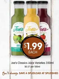 Spudshed Joe's Classics Juice Varieties offer