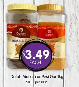 Spudshed Datah Masala or Pesi Gur offer
