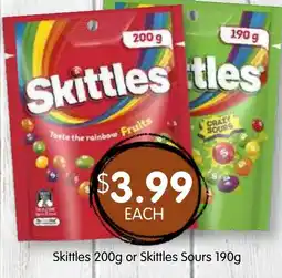 Spudshed Skittles offer