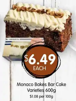 Spudshed Monaco Bakes Bar Cake Varieties offer