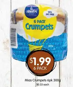 Spudshed Mias Crumpets offer