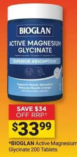 Cincotta Chemist Bioglan Active Magnesium Glycinate offer