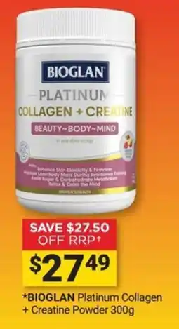 Cincotta Chemist Bioglan Platinum Collagen + Creatine Powder offer