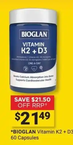 Cincotta Chemist Bioglan Vitamin K2 + D3 offer