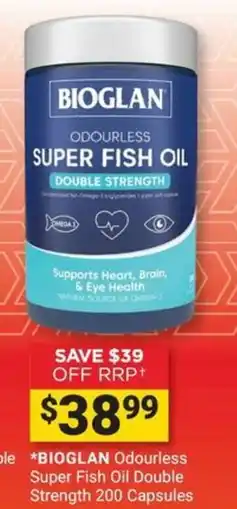 Cincotta Chemist Bioglan Odourless Super Fish Oil Double Strength offer