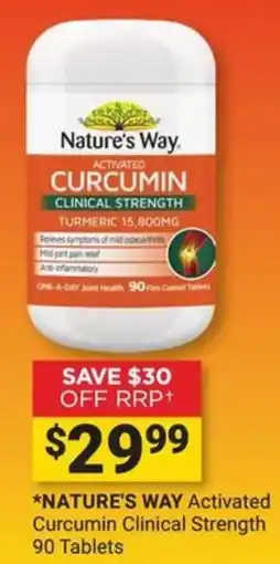 Cincotta Chemist Nature's Way Activated Curcumin Clinical Strength offer